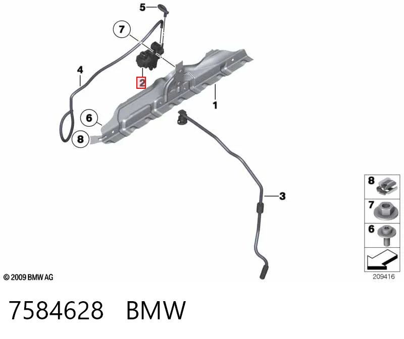 7584628 BMW Клапан перетворювач тиску наддуву (соленоїд)