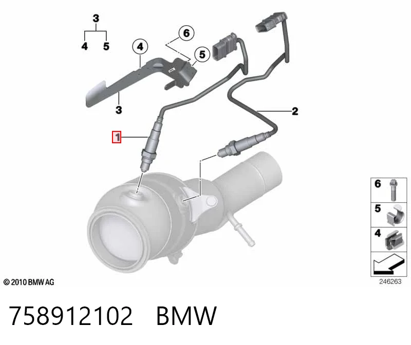 758912102 BMW Лямбдазонд, датчик кисню до каталізатора
