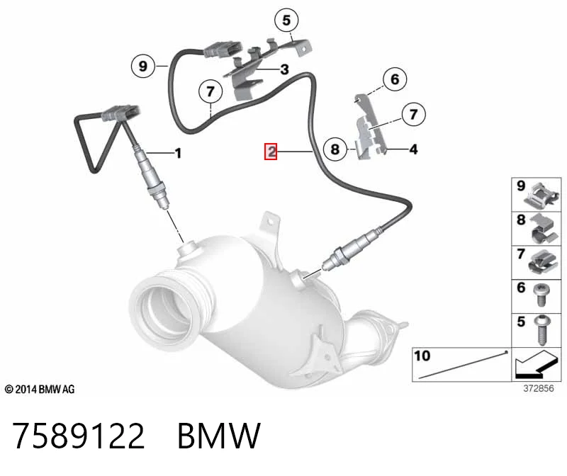 7589122 BMW Лямбда зонд після каталізатора