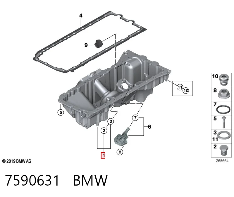 7590631 BMW Картер масляний