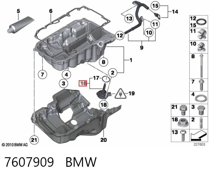 7607909 BMW Датчик рівня мастила