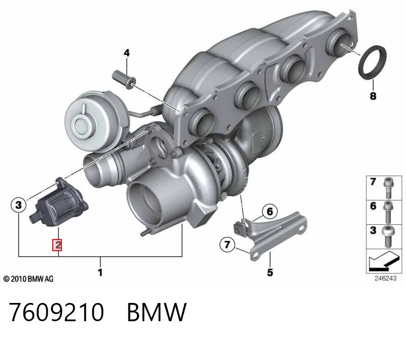 7609210 BMW Клапан перетворювач тиску наддуву (соленоїд)