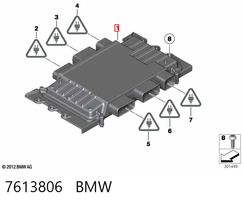7613806 BMW Блок електронного управління