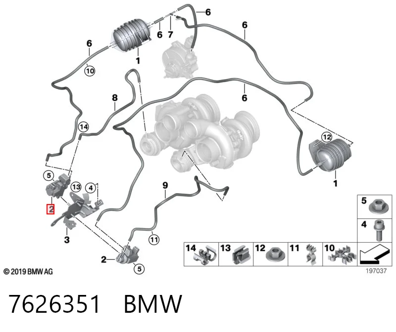 7626351 BMW Клапан перетворювач тиску наддуву (соленоїд)