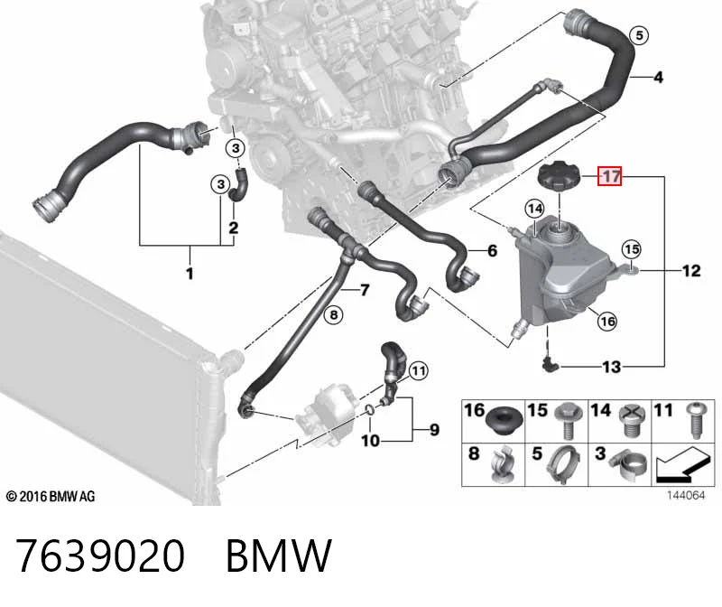 7639020 BMW Пробка розширювального бачка