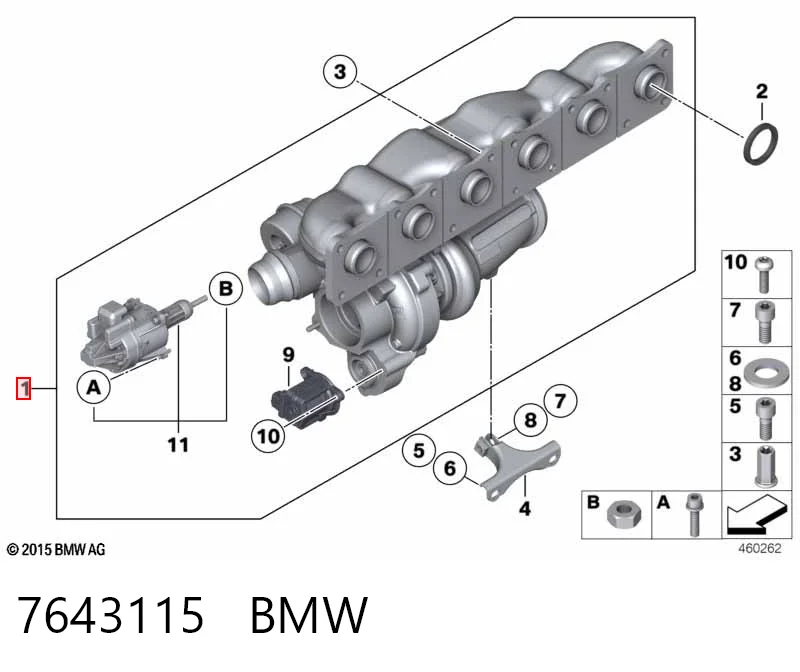 7643115 BMW Турбонаддув