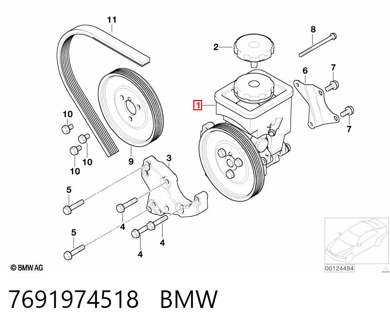 7691974518 BMW Насос гідропідсилювача