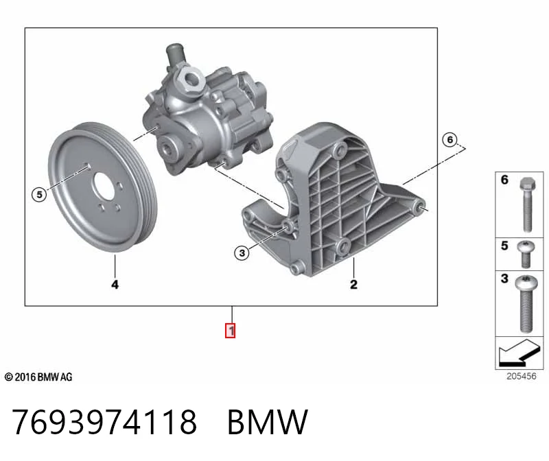7693974118 BMW Насос гідропідсилювача