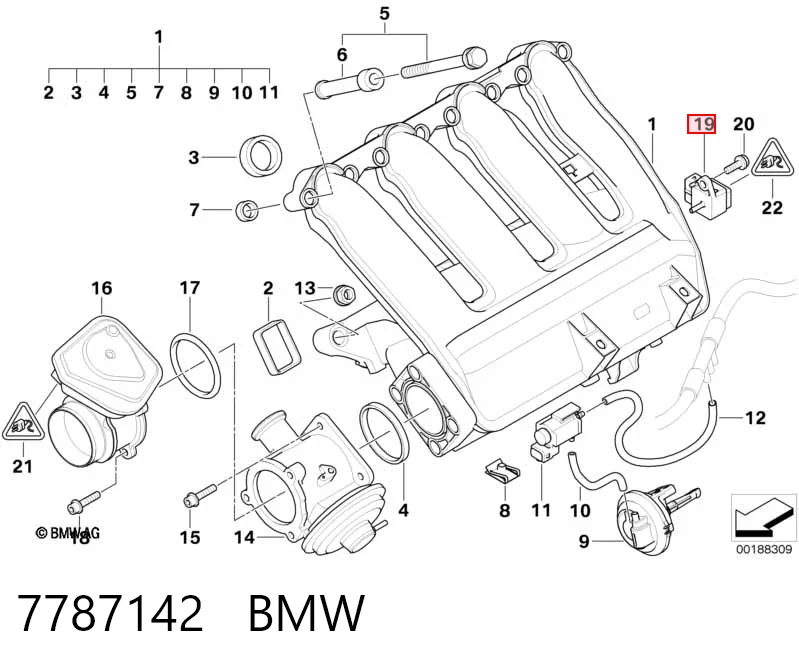 7787142 BMW Датчик наддува