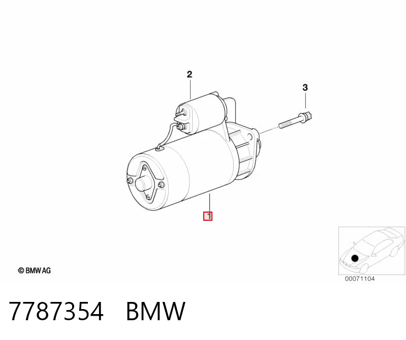 7787354 BMW Стартер двигуна