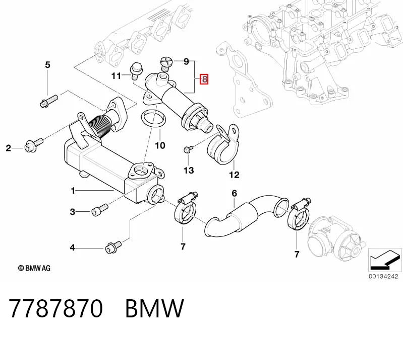 7787870 BMW Термостат системи EGR