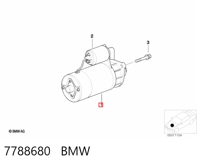 7788680 BMW Стартер двигуна