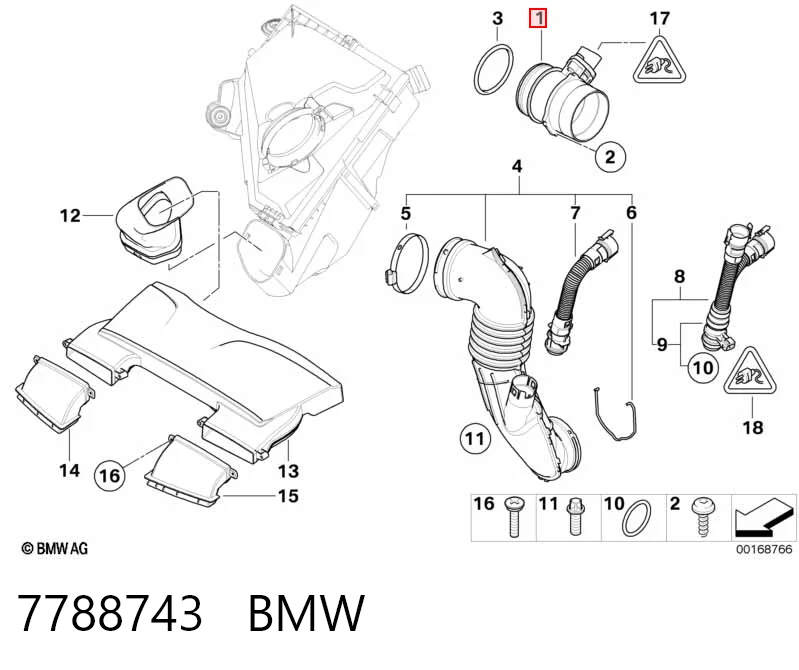 7788743 BMW Датчик витрати повітря