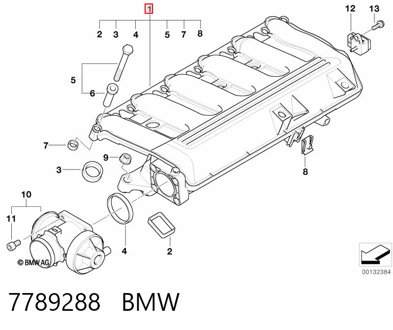 7789288 BMW Колектор впускний
