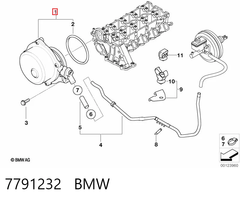 7791232 BMW Насос вакуумний