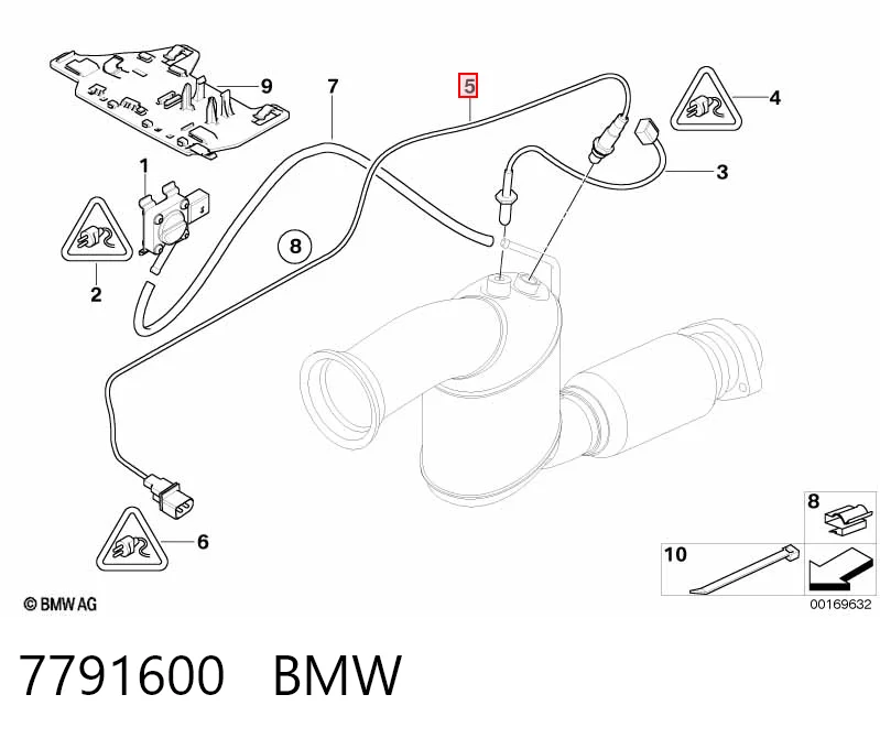 7791600 BMW Лямбдазонд, датчик кисню до каталізатора