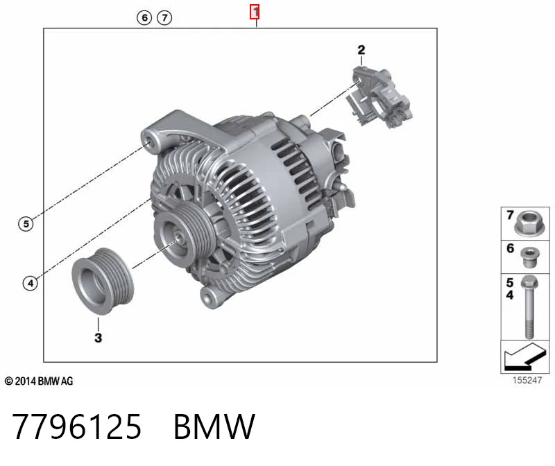 7796125 BMW Авто генератор