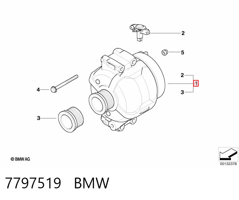 7797519 BMW Авто генератор