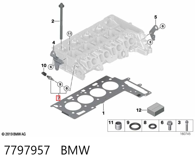 7797957 BMW Покажчик температури охолоджуючої рідини
