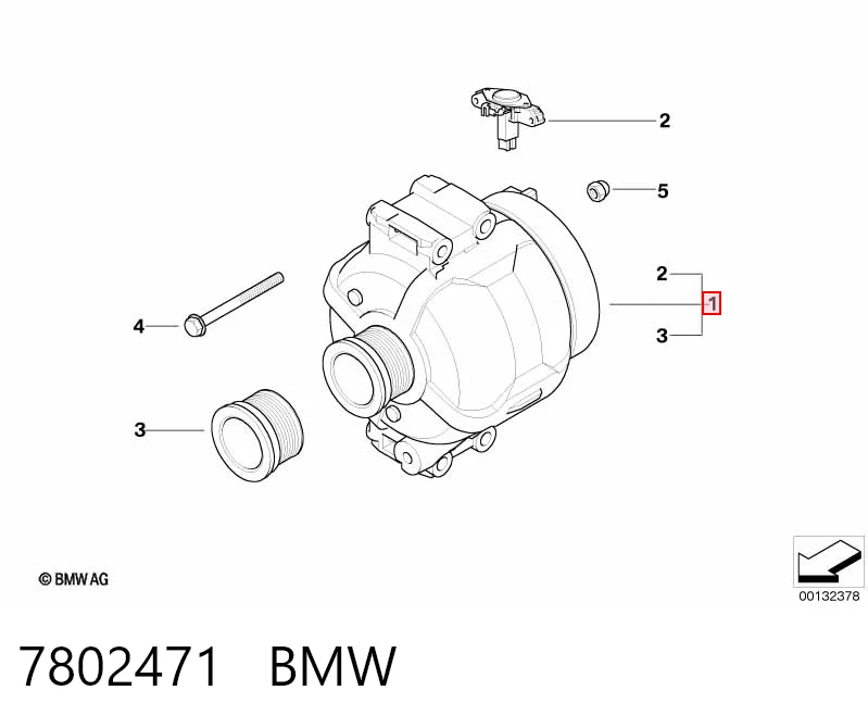 7802471 BMW Авто генератор