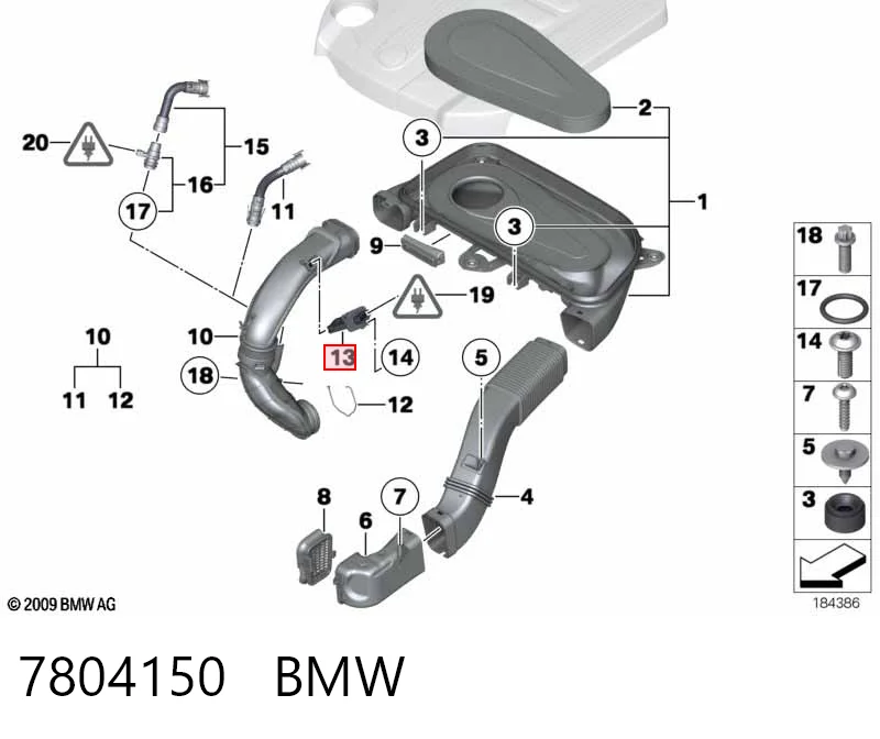 7804150 BMW Датчик витрати повітря