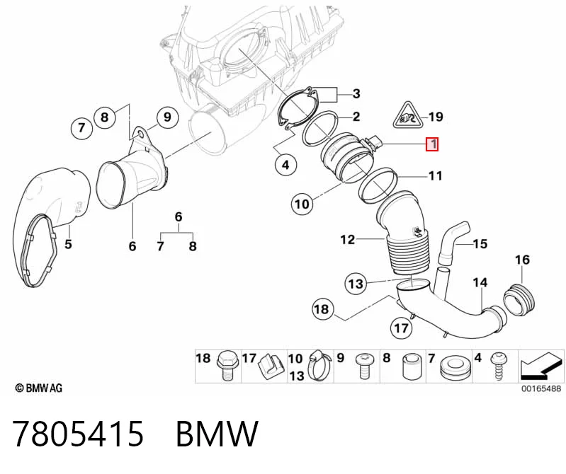 7805415 BMW Датчик витрати повітря