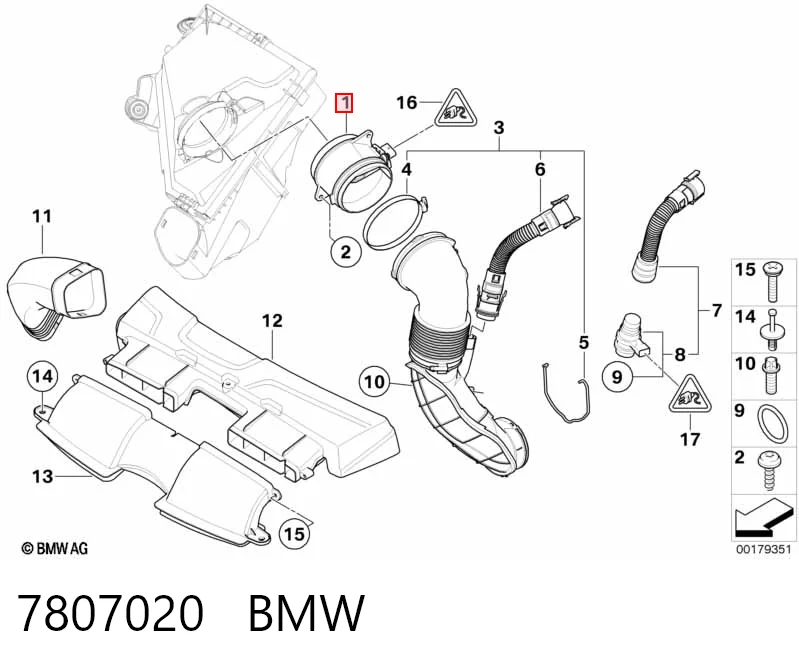 7807020 BMW Датчик витрати повітря