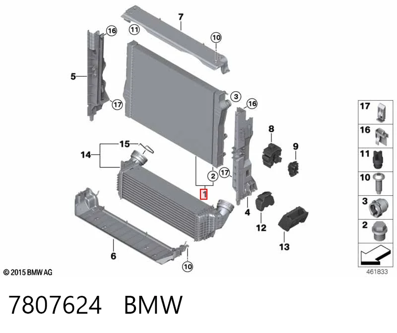 7807624 BMW Радіатор охолодження двигуна