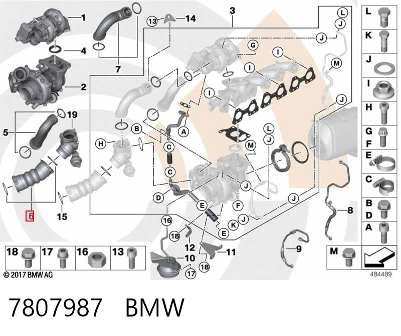 7807987 BMW Трубка, що нагнітається