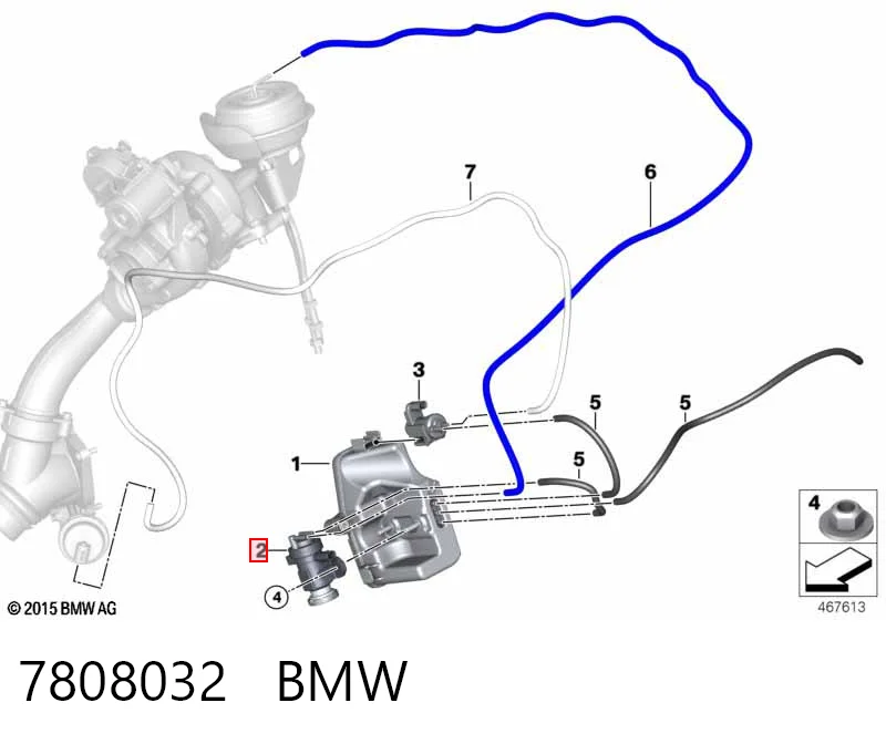 7808032 BMW Клапан перетворювач тиску наддуву (соленоїд)