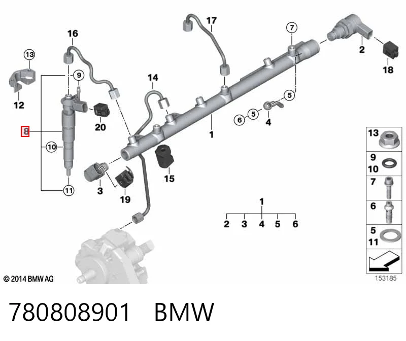 780808901 BMW Форсунка вприску палива
