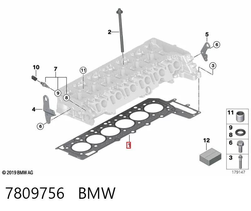 7809756 BMW Прокладка під головку