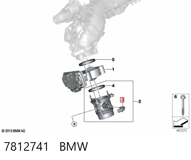 7812741 BMW Датчик температури повітряної суміші