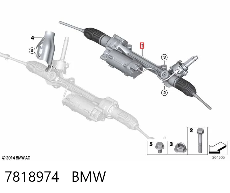 7818974 BMW Рейковий рульовий механізм