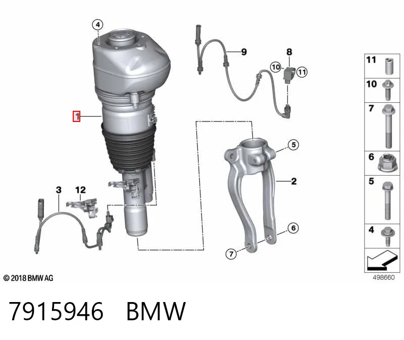 7915946 BMW Амортизатор передньої підвіски