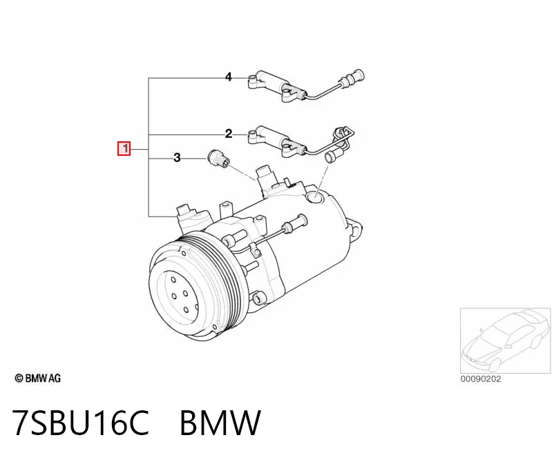 7SBU16C BMW Компресор холодоагенту