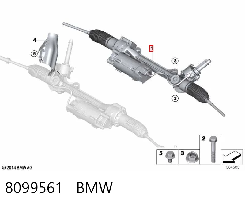 8099561 BMW Рейковий рульовий механізм