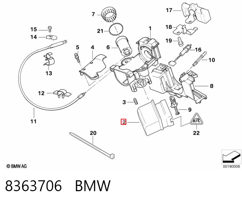 8363706 BMW Контактна група замка