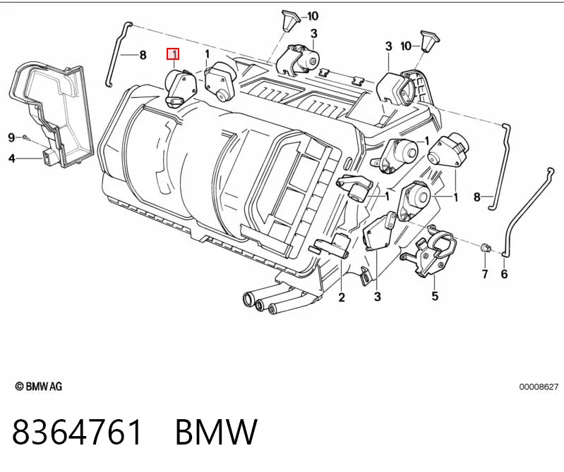 Купити Привід заслінки печі BMW 5  E34