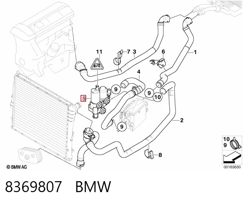 8369807 BMW Кран пічки (обігрівача)