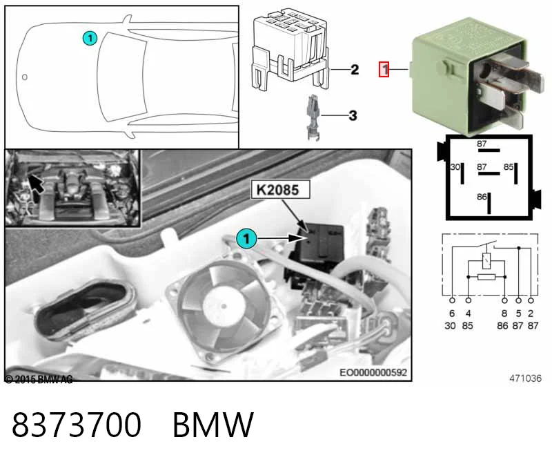 8373700 BMW Реле покажчиків поворотів
