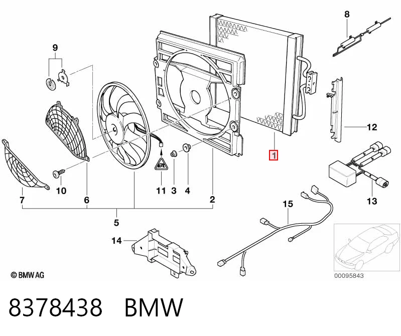 8378438 BMW Конденсатор