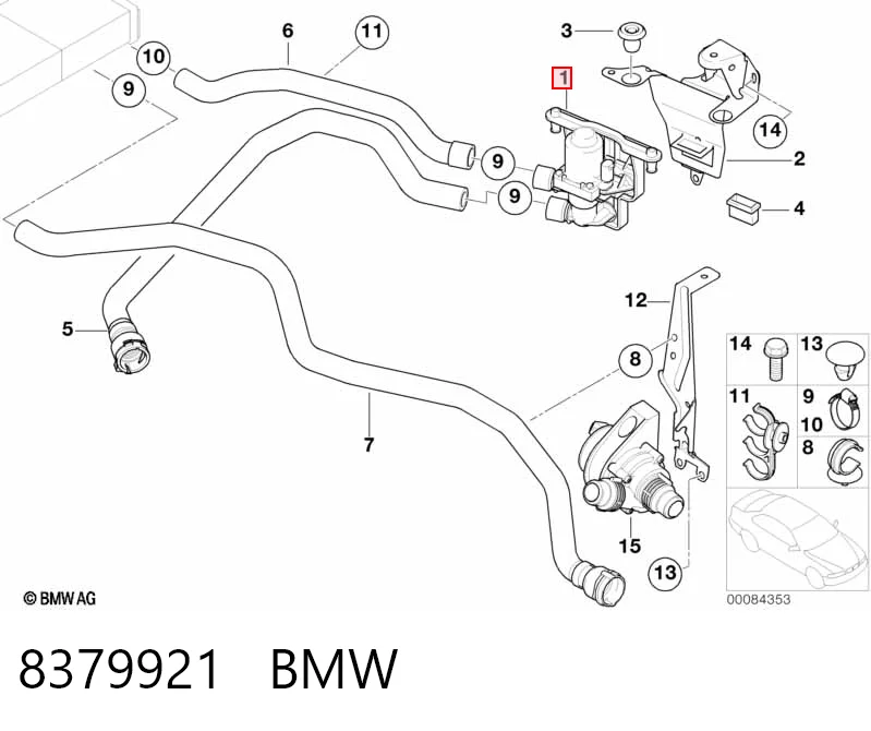 8379921 BMW Кран пічки (обігрівача)