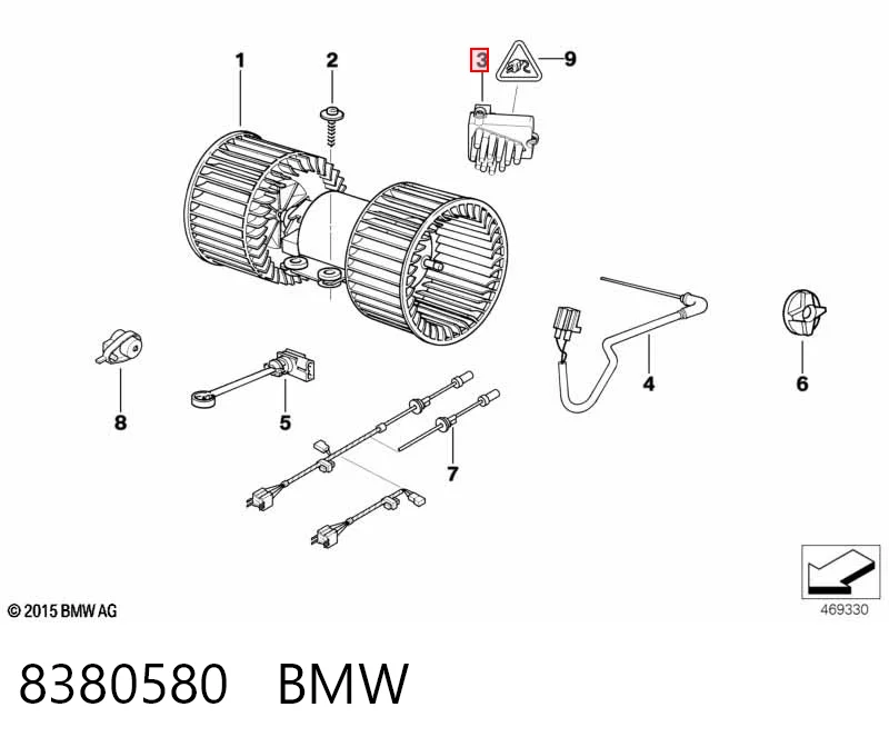 8380580 BMW Регулятор оборотів пічки