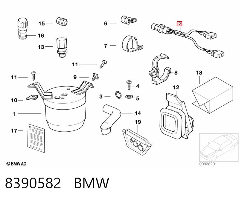 Купити 8390582 Mercedes Датчик тиску кондиціонера