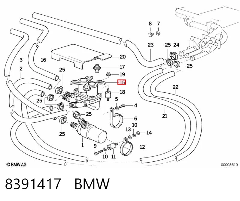 8391417 BMW Кран пічки (обігрівача)