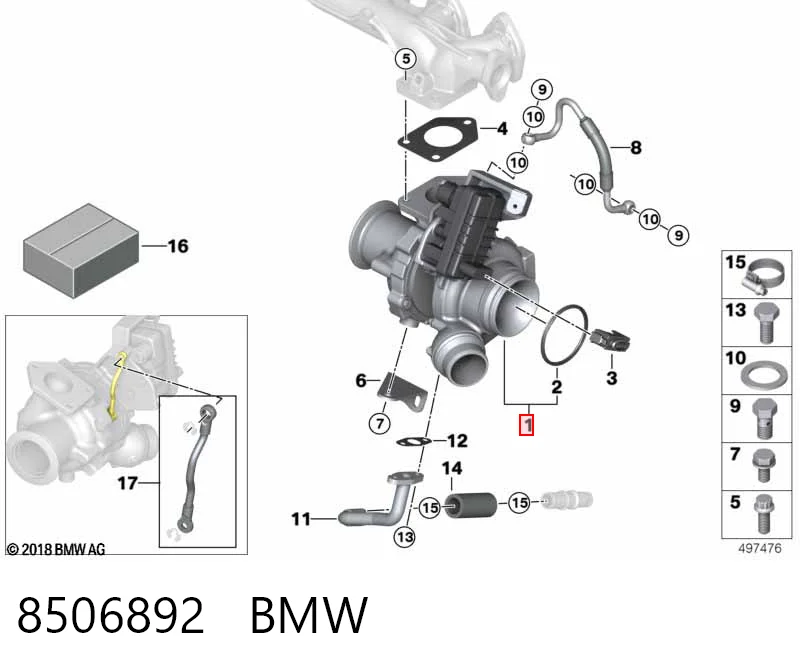8506892 BMW Турбонаддув