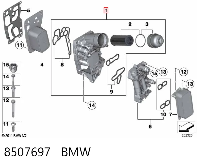 8507697 BMW Корпус маслофільтра