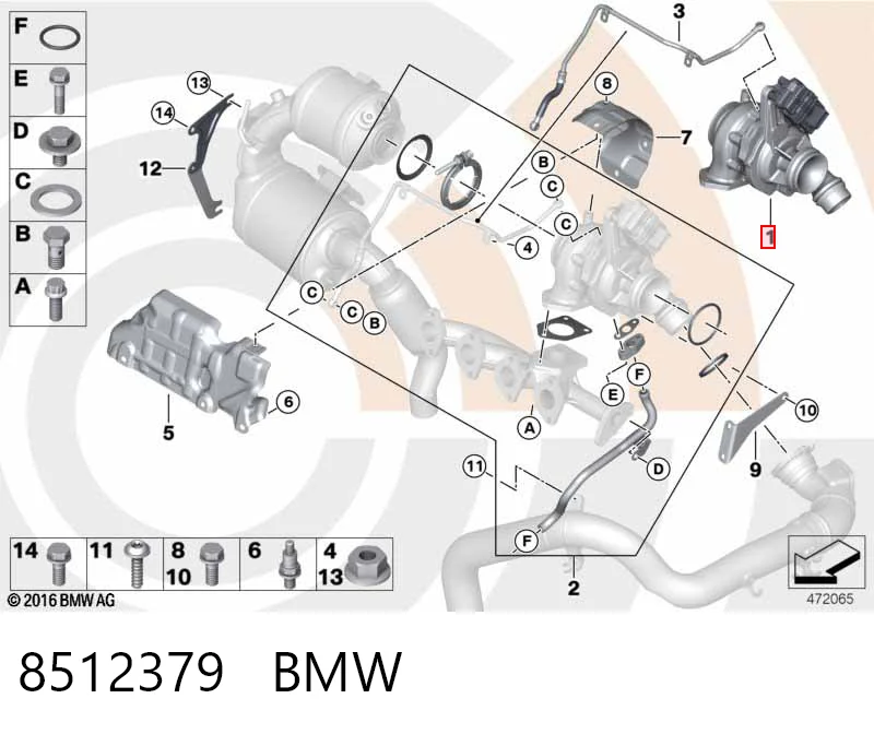 8512379 BMW Турбонаддув