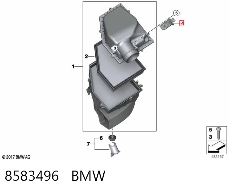 8583496 BMW Датчик витрати повітря